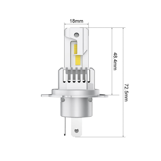 M5 Series H4 Compact LED Headlight Bulbs