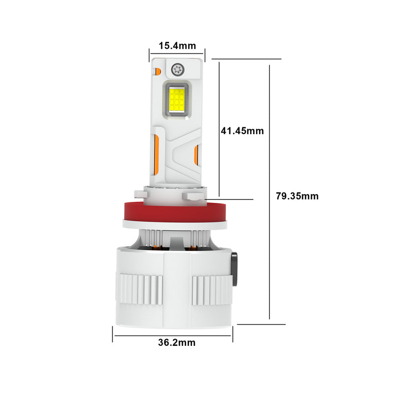 Load image into Gallery viewer, K3C Series H11 Fan Cooled LED Headlight Bulbs
