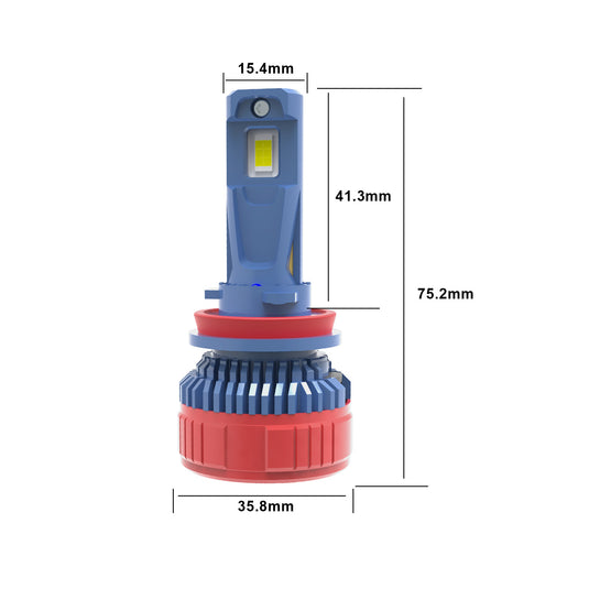 K2C Series H11 External Driver LED Headlight Bulbs