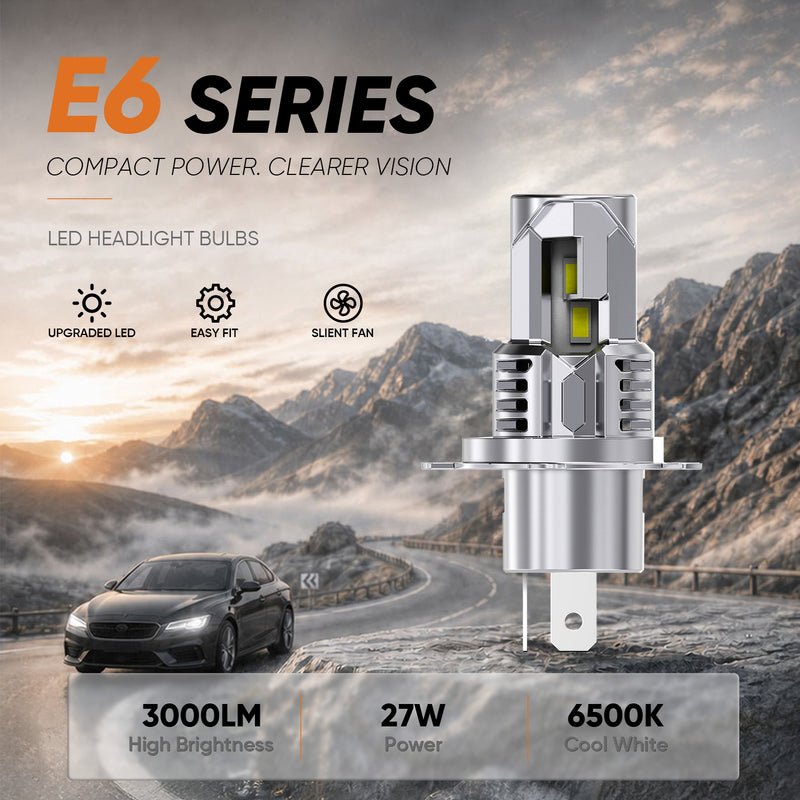 Cargue la imagen en el visor de la galería, E6 Series H13 Compact LED Headlight Bulbs
