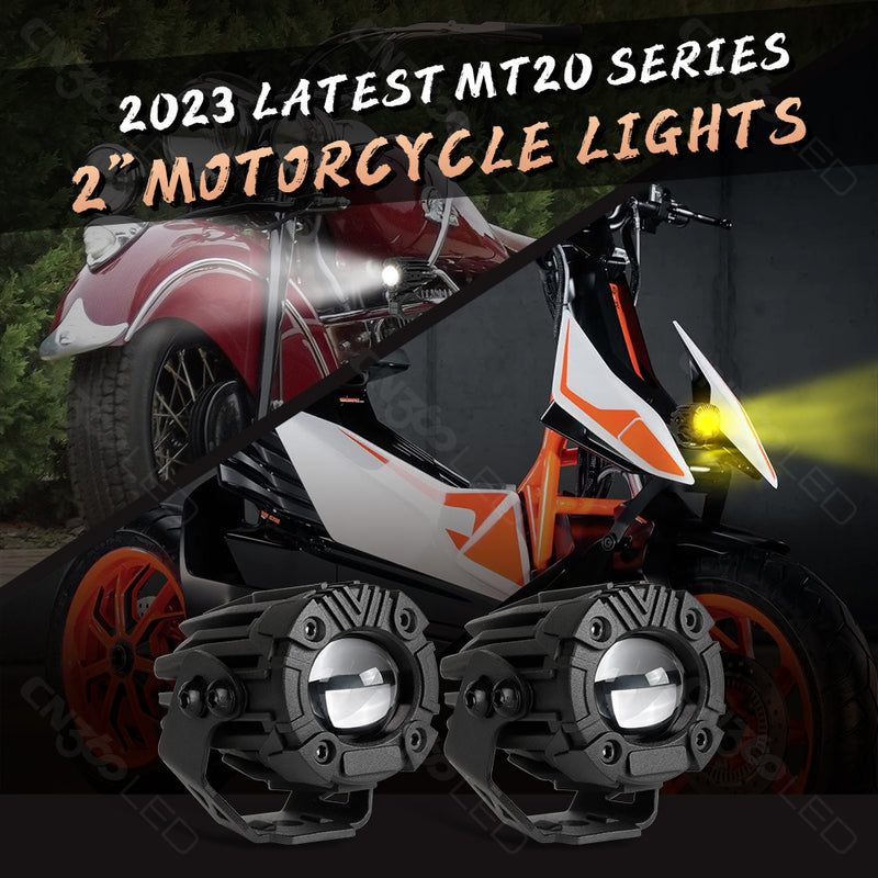 Load image into Gallery viewer, Dual Color 3 Modes Universal Fit Motorcycle LED Pod Lights
