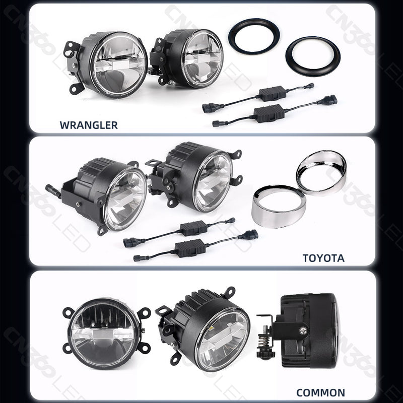 Загрузить изображение в просмотрщик галереи, Universal OEM White and Yellow LED Fog Light Assembly Kit
