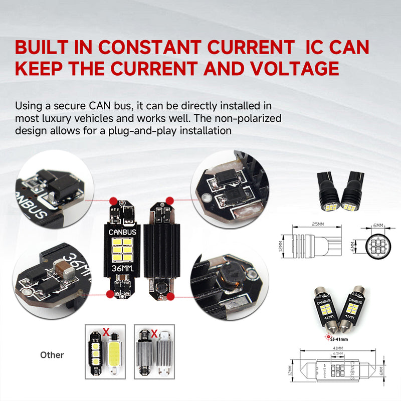 Load image into Gallery viewer, K6 Series Festoon-28MM Canbus LED Bulb for License Plate Lights

