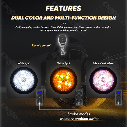 EL13 Dual Color LED Rock Light Kit