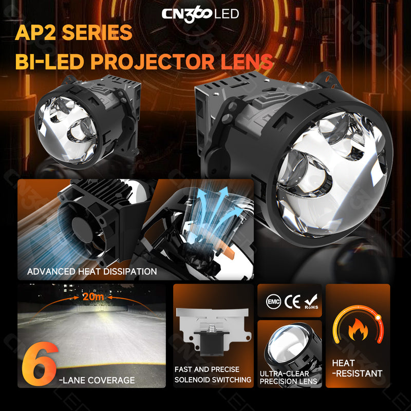 Cargue la imagen en el visor de la galería, AP2 Series LD01185-A Ultra Long Beam Projector Headlight
