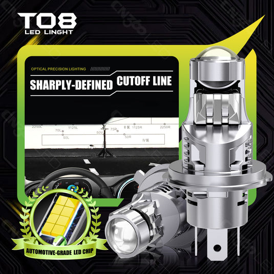 T08 Series H7 LED Headlight Bulb with Optical Lens