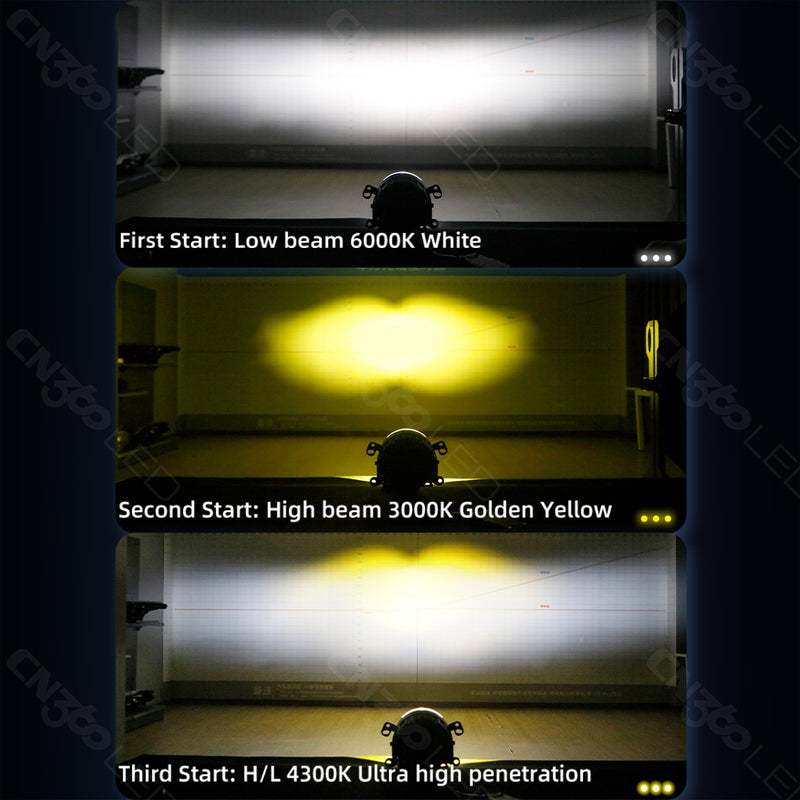 Загрузить изображение в просмотрщик галереи, Universal OEM White and Yellow LED Fog Light Assembly Kit
