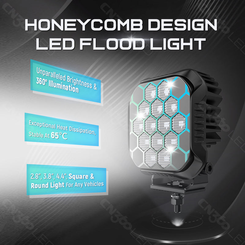 Загрузить изображение в просмотрщик галереи, 4.4-Inch Honeycomb Design LED Flood Pod Light
