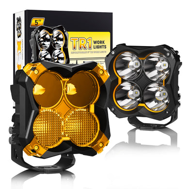 5 Inch TR1 LED Work Lights 48W Spot Beam Iron Bracket