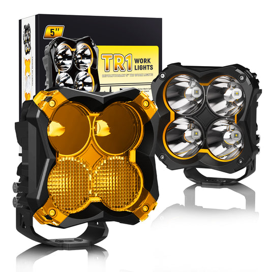 5 Inch TR1 LED Work Lights 48W Spot Beam Iron Bracket
