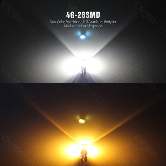 4G28 Series Dual Color LED Bulbs for Turn Signal & DRL