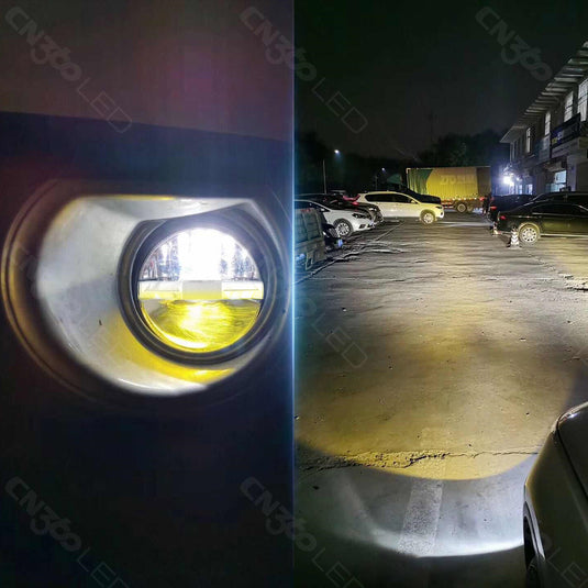 Universal OEM White and Yellow LED Fog Light Assembly Kit