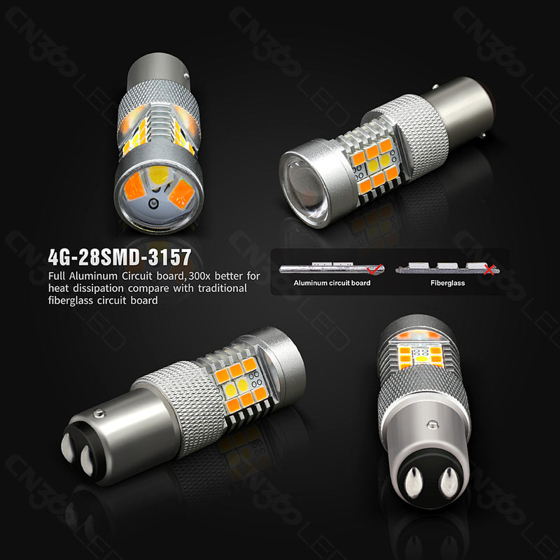 Cargue la imagen en el visor de la galería, 4G28 Series Dual Color LED Bulbs for Turn Signal &amp; DRL
