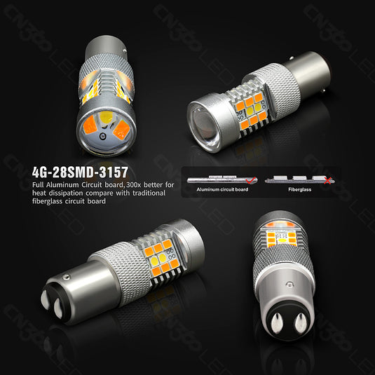 4G28 Series Dual Color LED Bulbs for Turn Signal & DRL