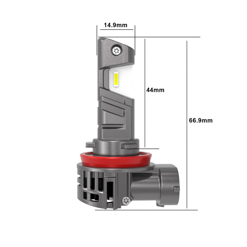 Cargue la imagen en el visor de la galería, Bombilla de faro LED serie E4E H11 compatible con ECE R37

