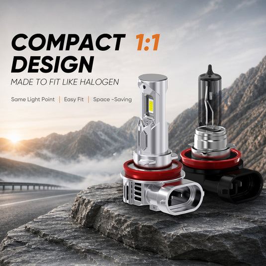 E6 Series H13 Compact LED Headlight Bulbs