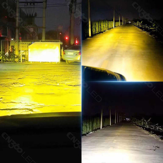 Universal OEM White and Yellow LED Fog Light Assembly Kit