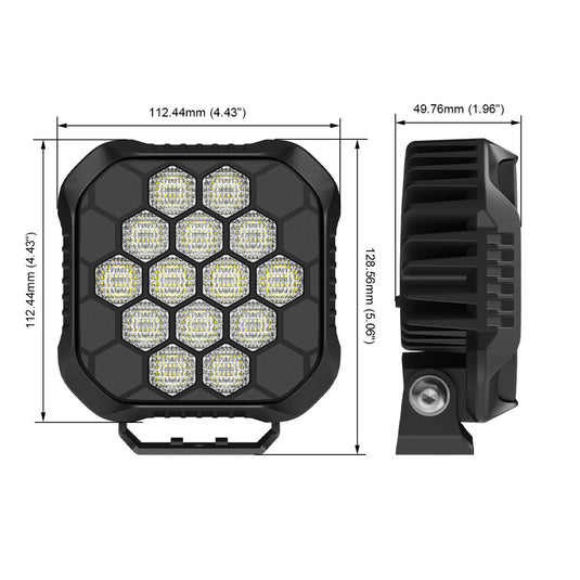 4.4-Inch Honeycomb Design LED Flood Pod Light