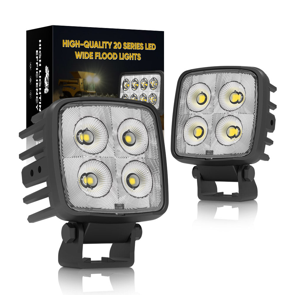24W LED Work Light 40W LED Work Light Flood Beam 6500K ECE R10 IP67 ...