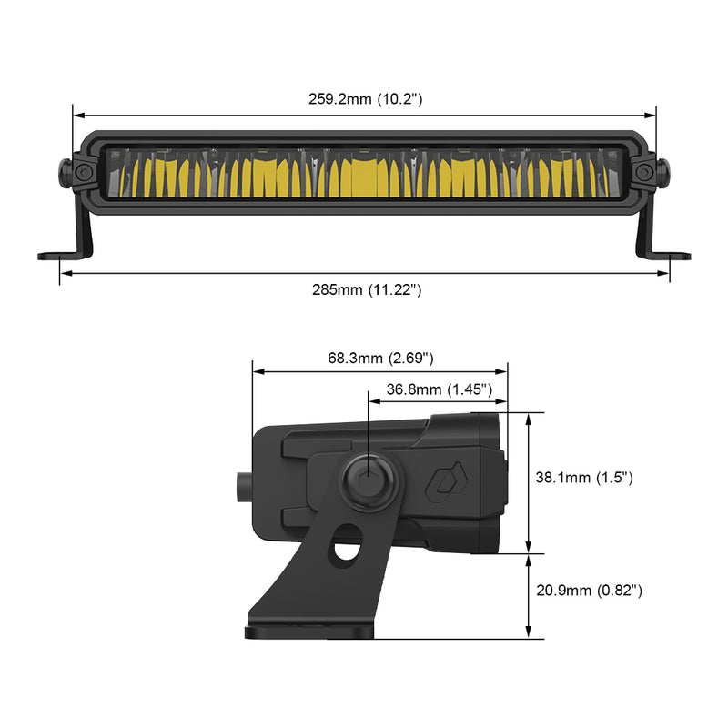 Load image into Gallery viewer, GT Series 10 Inch Dual Color Single Row Driving Light Bar
