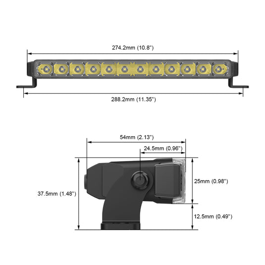 GL10 Series GL1010 10 Inch 108W LED Driving Light Bar