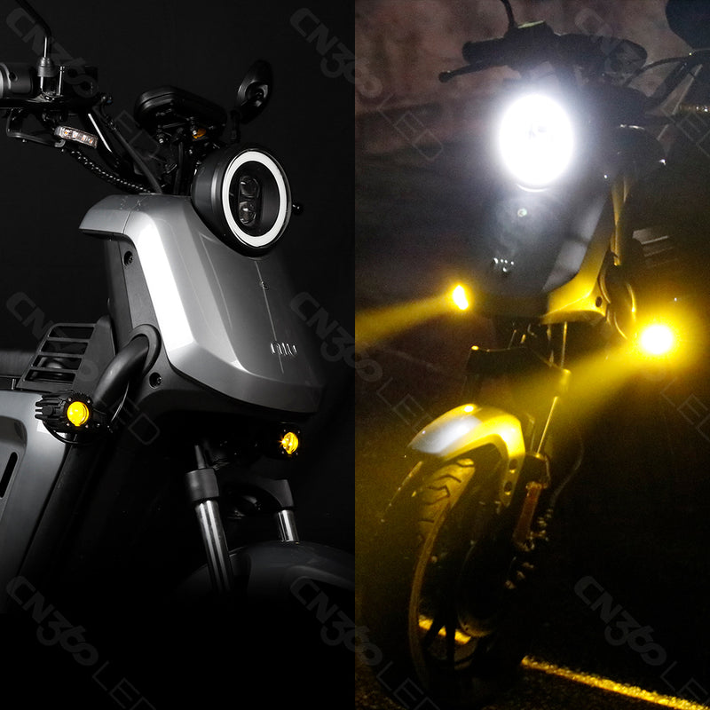 Load image into Gallery viewer, Dual Color 3 Modes Universal Fit Motorcycle LED Pod Lights

