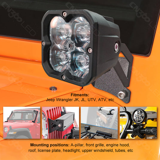 Whoelsale 3012 Series RGB Backlit LED Spot Work Light