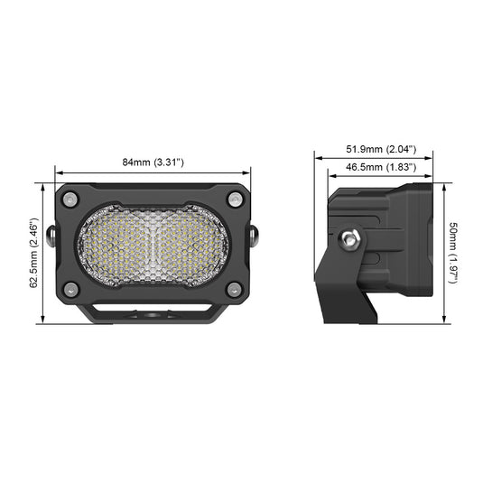 3045 Series Compact 20W LED Flood Beam Pod Light