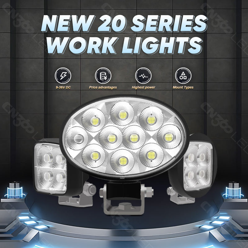 Загрузить изображение в просмотрщик галереи, 20 Series 2036 80W High Output LED Wide Flood Work Light

