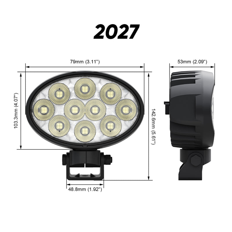 Загрузить изображение в просмотрщик галереи, Светодиодная овальная рабочая фара 20 серии 2027
