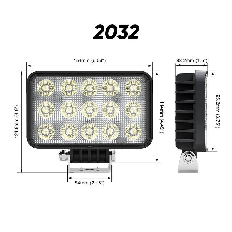 Cargue la imagen en el visor de la galería, 8233LM High Brightness 75W Rectangle Work Light
