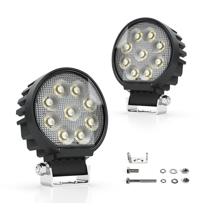 Загрузить изображение в просмотрщик галереи, IP67 Waterproof Flood Beam Pattern Round LED Work Light
