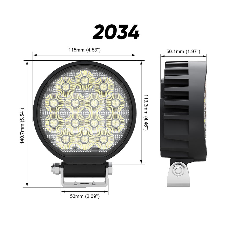 Загрузить изображение в просмотрщик галереи, 20 Series 2034 70W Waterproof LED Wide Flood Work Light
