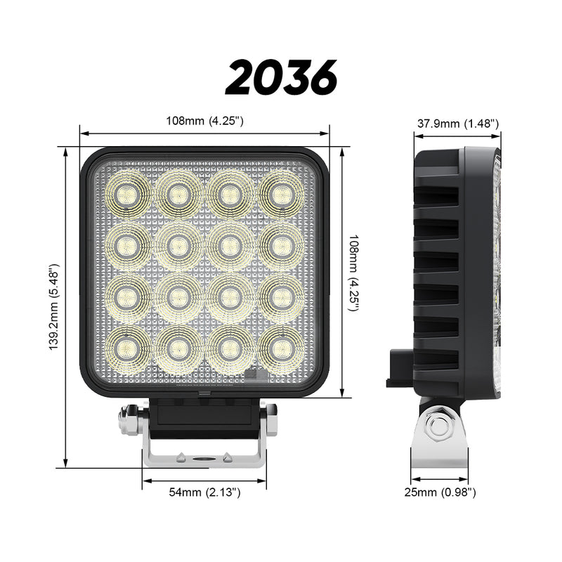Загрузить изображение в просмотрщик галереи, 20 Series 2036 80W High Output LED Wide Flood Work Light
