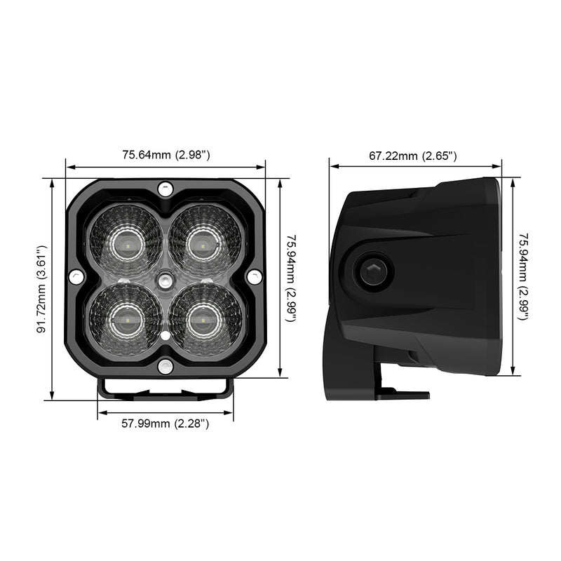 Загрузить изображение в просмотрщик галереи, Whoelsale 3012 Series RGB Backlit LED Spot Work Light
