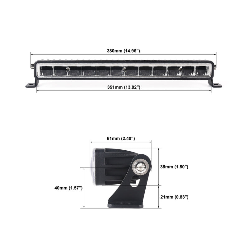 Load image into Gallery viewer, 3014 Series 14 Inch Driving Beam Osram P8 LED Light Bar
