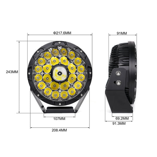 High Power Heavy Duty 9 Inches Round LED Spot Lights