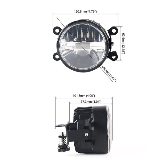 Universal OEM White and Yellow LED Fog Light Assembly Kit