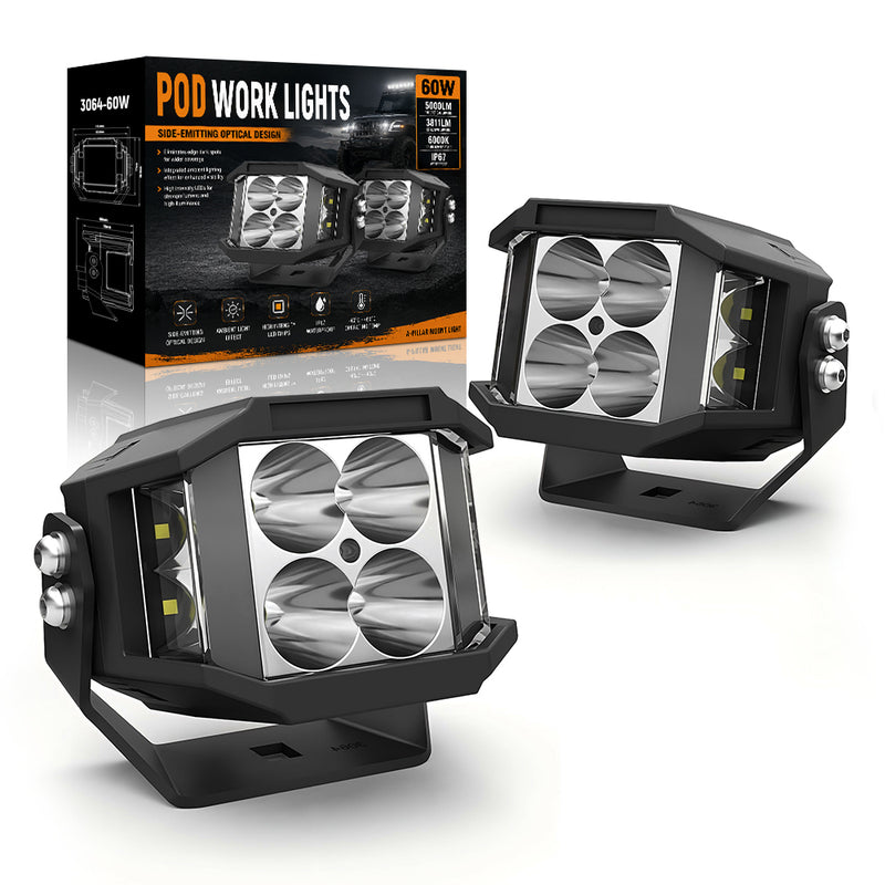 Cargue la imagen en el visor de la galería, 3064 Amber DRL LED Pod Work Lights

