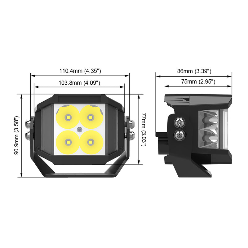 Cargue la imagen en el visor de la galería, 3064 Amber DRL LED Pod Work Lights
