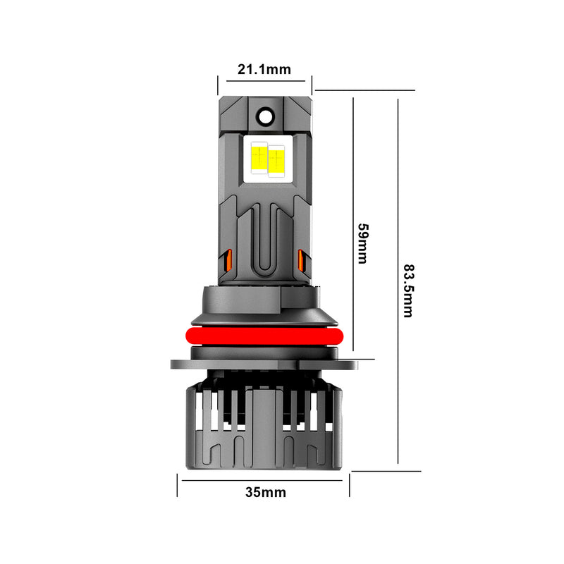 Cargue la imagen en el visor de la galería, Precise Cutoff Beam K1C Series 9004 LED Headlight Bulb
