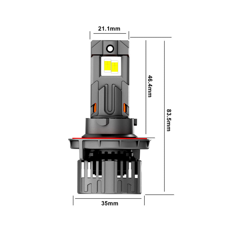 Load image into Gallery viewer, Universal Fit K1C Series H4 and H13 LED Headlight Bulbs
