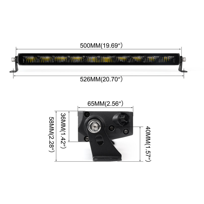 Load image into Gallery viewer, Half Convex Reflector 20 Inches LED Driving Beam Light Bar
