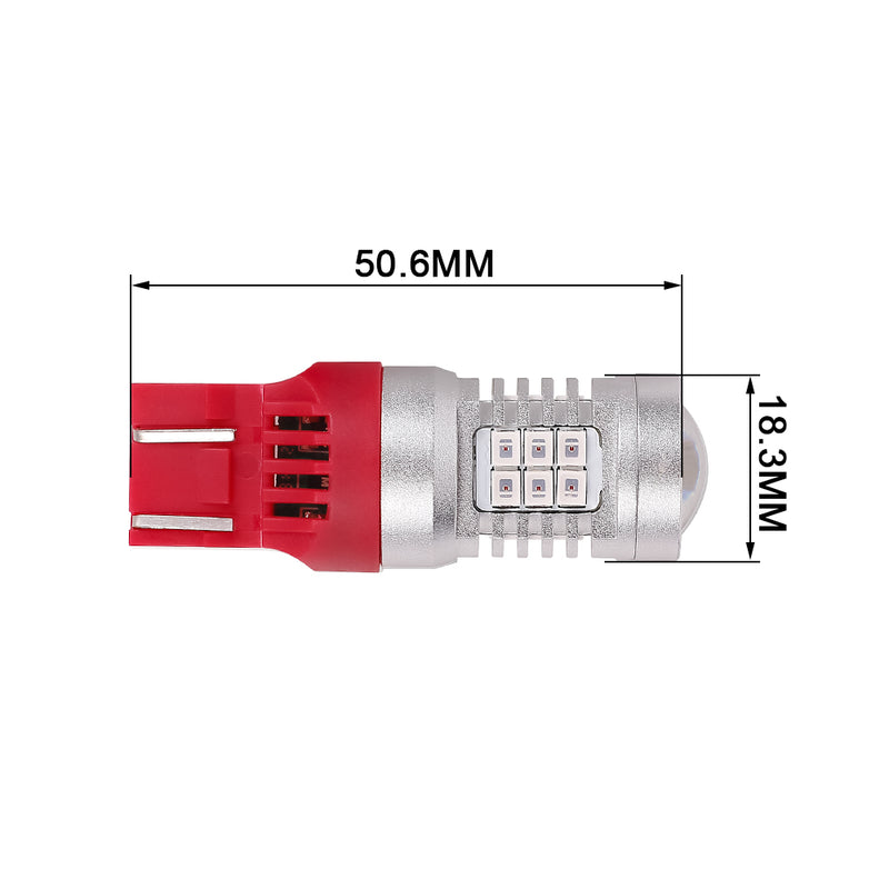 Load image into Gallery viewer, 4G21S Series 7443 Red LED Brake Light Bulbs Wholesale
