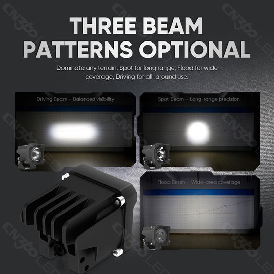 3050 Series 25W LED Tractor Flood Cube Lights