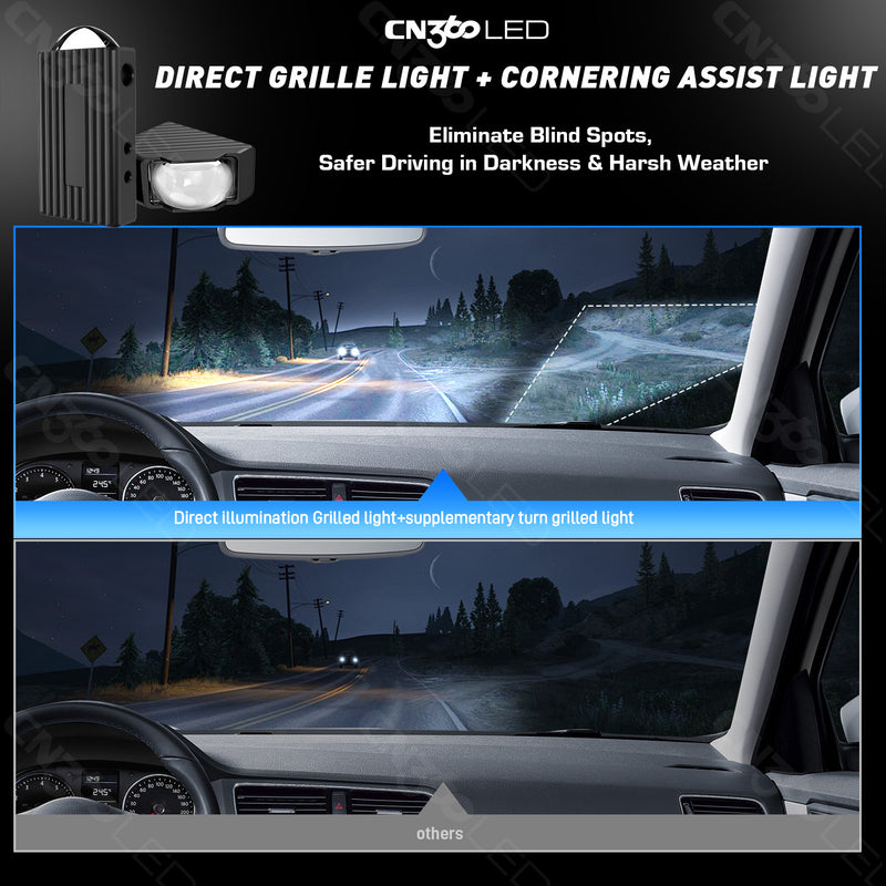 Load image into Gallery viewer, 12mm Ultra Thin LED Grille Lights IP67 25W Tri Color
