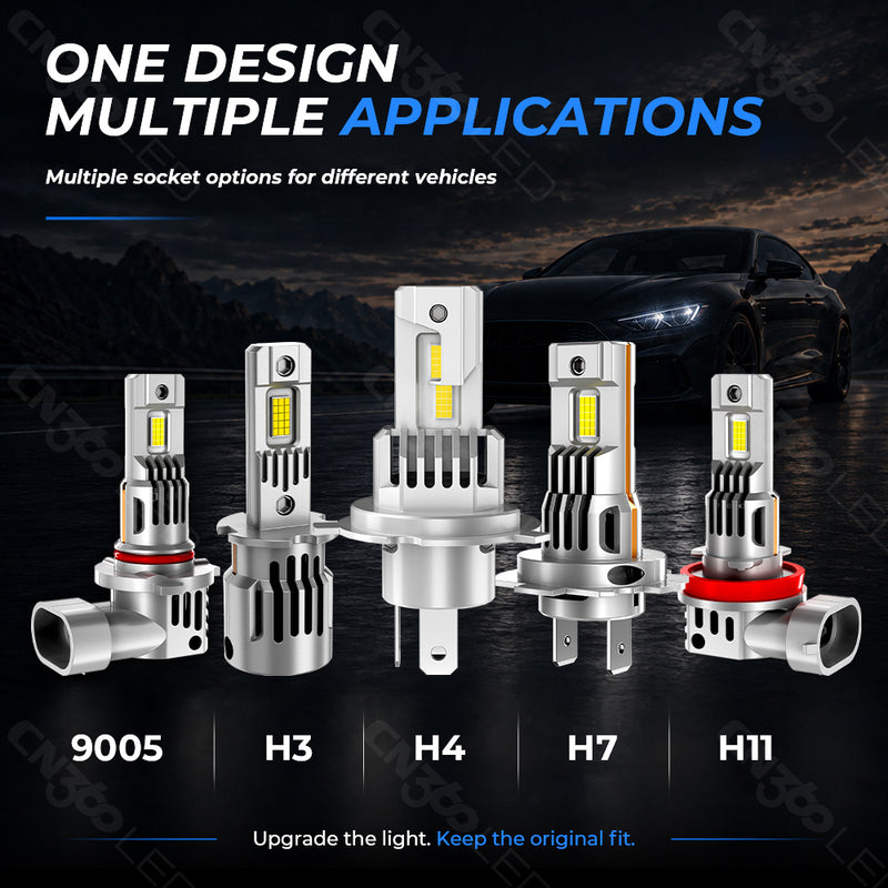 Загрузить изображение в просмотрщик галереи, M5 Series H4 Compact LED Headlight Bulbs
