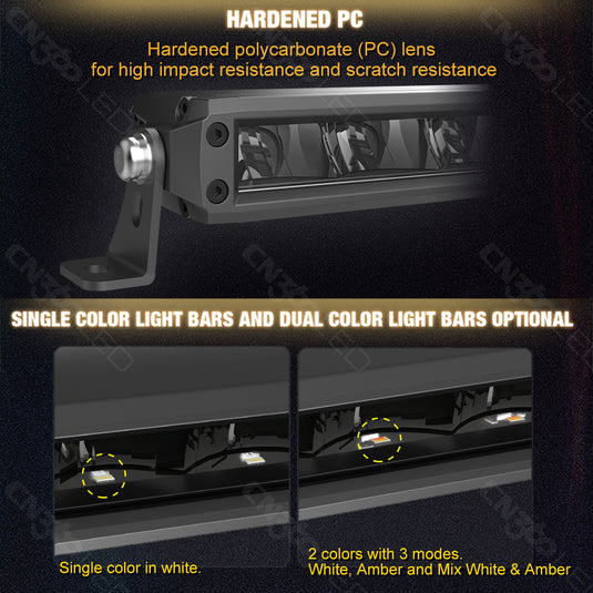 54B Series 30 Inch Single Row Dual Color LED Light Bar