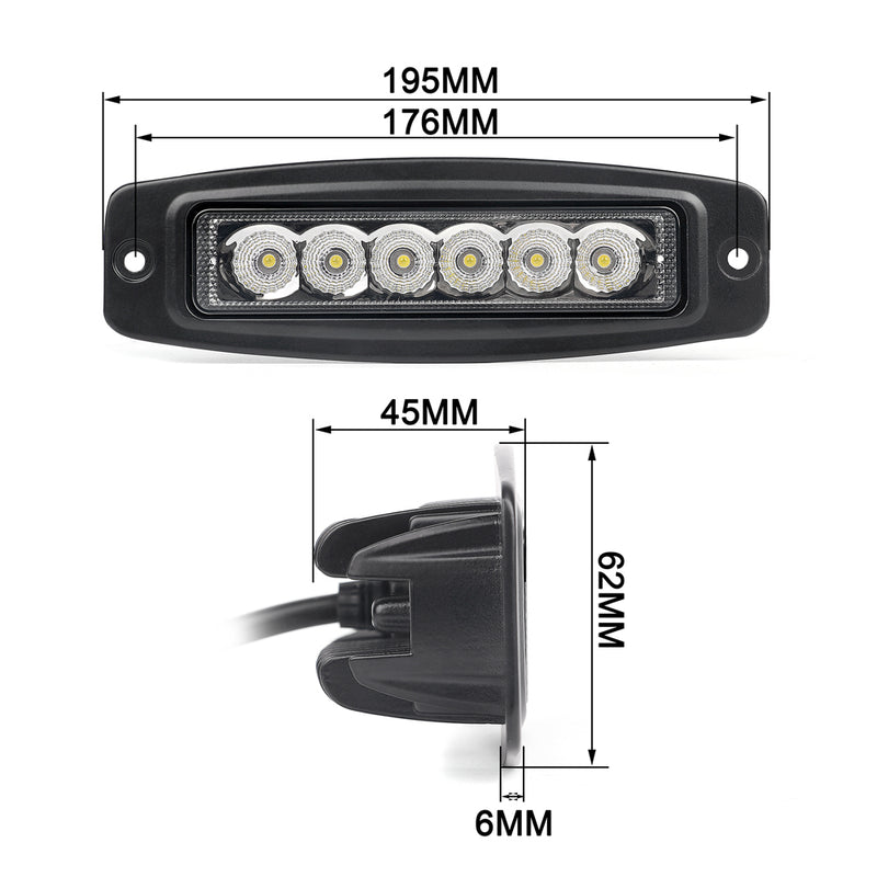 Load image into Gallery viewer, 6 Inches Amber and White Flush Mount Mini LED Light Bar
