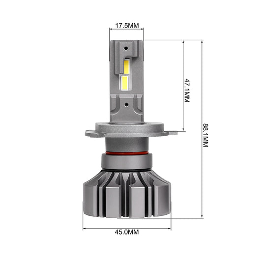Fanless High Power S5 LED Headlight H4